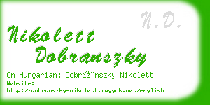 nikolett dobranszky business card